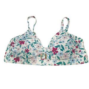 Kona Sol Women's Size Small Knot Front Floral Bikini Swim Top Multicolor NWOT